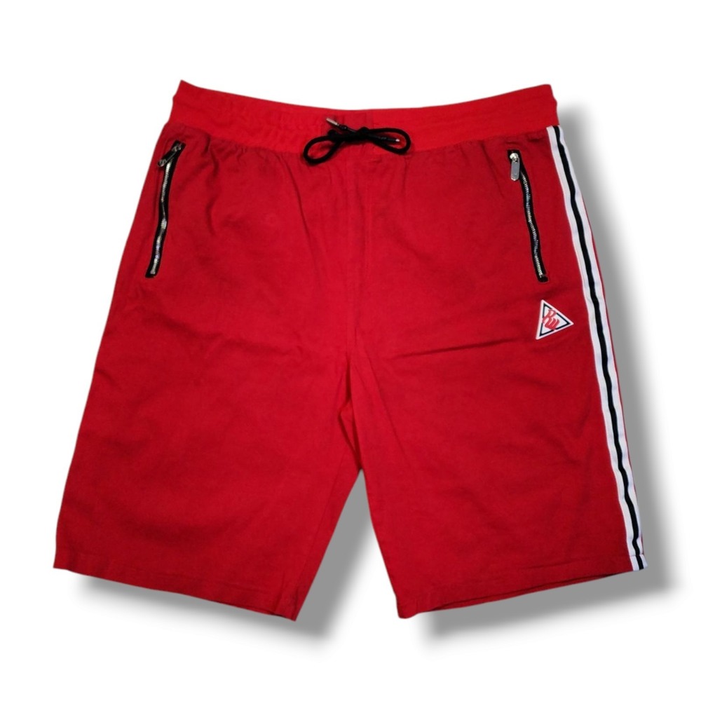 Rocawear Stretch Canvas Elastic Waste Drawstring Red Bermuda Shorts Men's 3XL